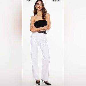 Dynamite White Heidi Wide Leg Jeans